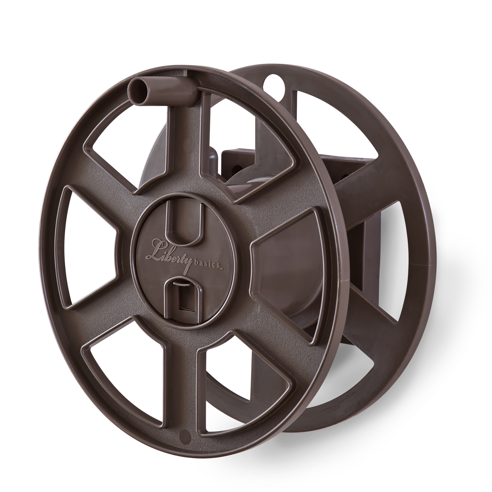 Liberty Garden Products, Side Winder Hose Reel, Hose Length Capacity 100 ft, Frame Material Molded Plastic, Color Brown, Model# 510